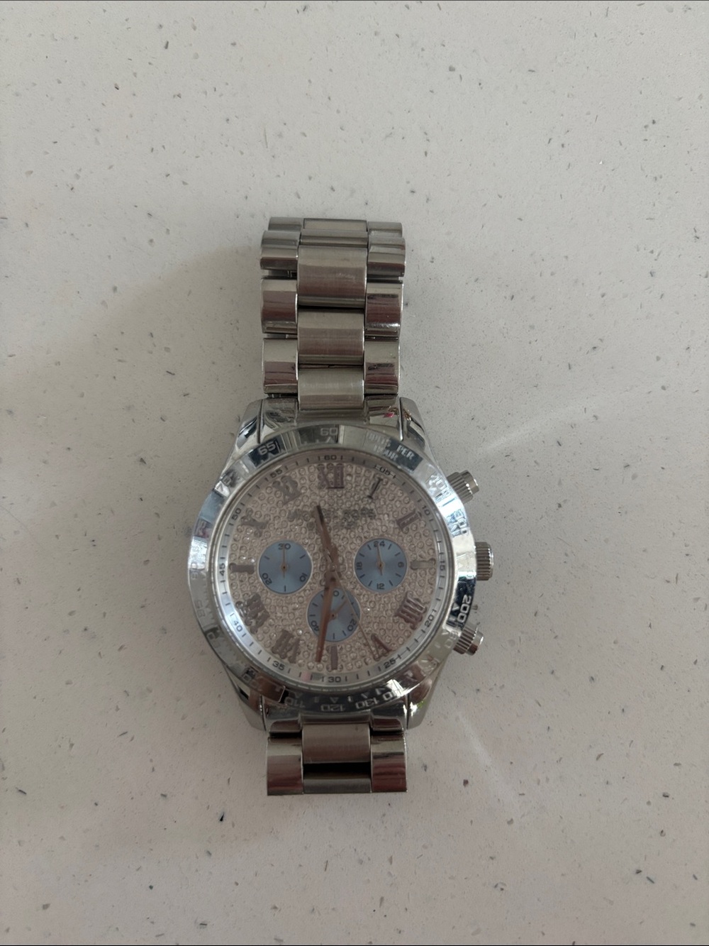 Michael Kors Women’s Silver Stainless Steel Watch- needs new battery